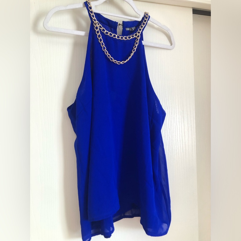 Royal blue blouse